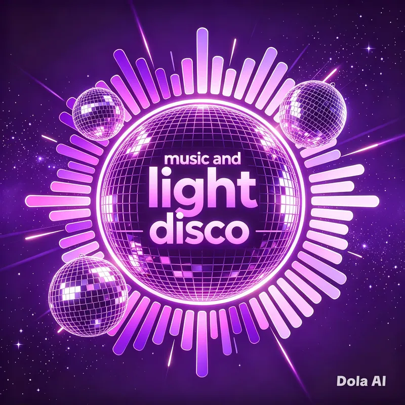 music and light disco logo